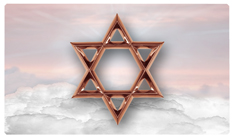 DNSEMP-C-120-PK-CP Star of David Pink Copper